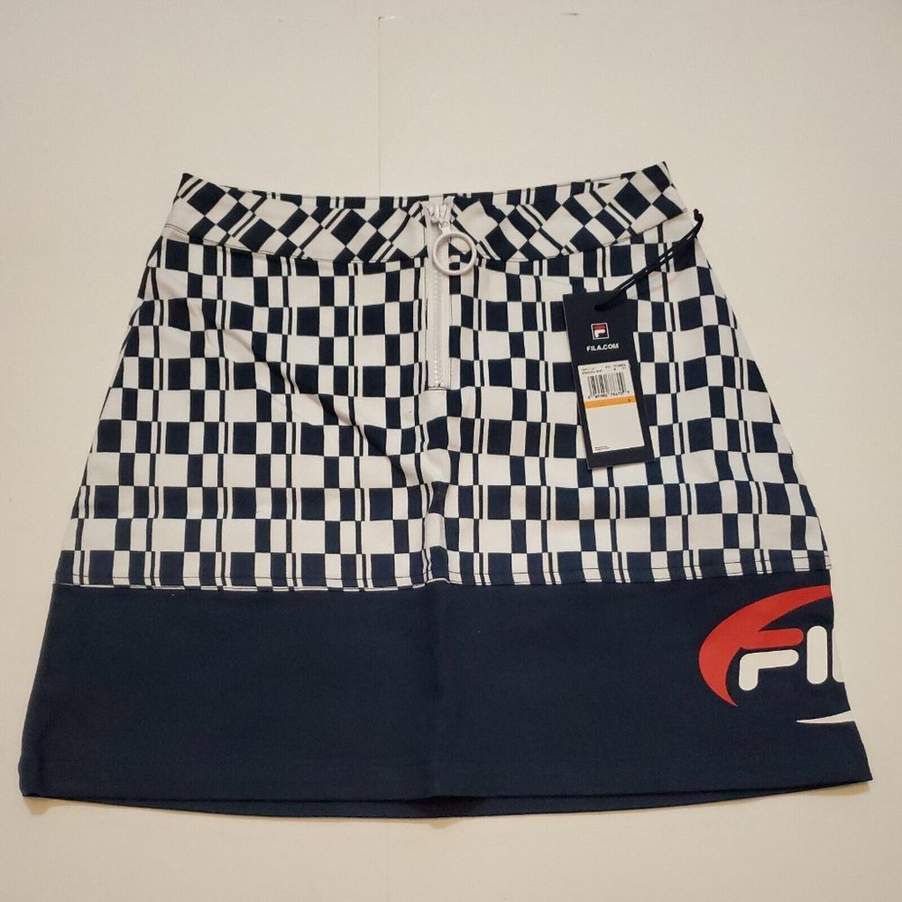 NWT Fila Angelica Mini Tennis Skirt Short Blue White Women's Small New W/ Tag